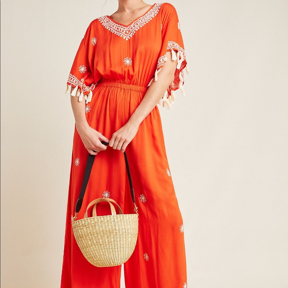 Brand New Anthropologie Palma Embroidered Jumpsuit
